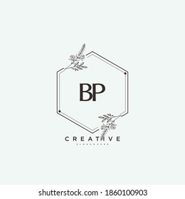 BP Beauty vector initial logo art, handwriting logo of initial signature, wedding, fashion, jewerly, boutique, floral and botanical with creative template for any company or business.