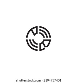 BP circle initial logo concept in high quality professional design that will print well across any print media