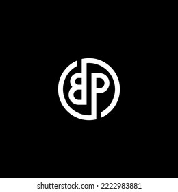 BP CIRCLE initial monogram vector icon