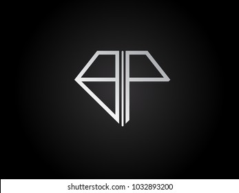 BP diamond shape silver color design