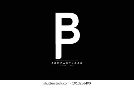 BP icon monogram letter text alphabet logo design