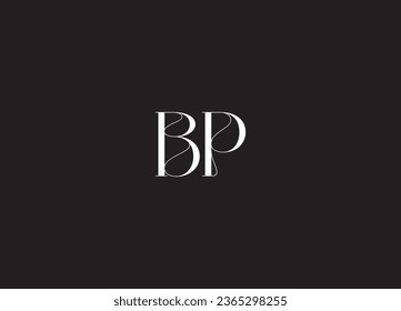 BP  initial handwriting letter logo design and monogram logo