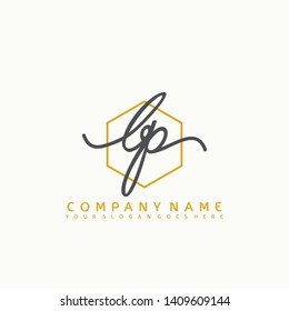 BP Initial handwriting logo concept