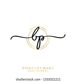 BP Initial handwriting logo template