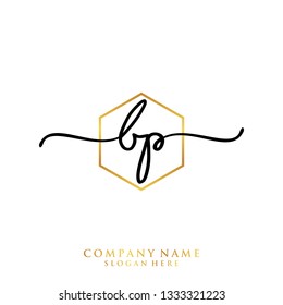 BP Initial handwriting logo template