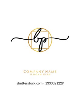 BP Initial handwriting logo template