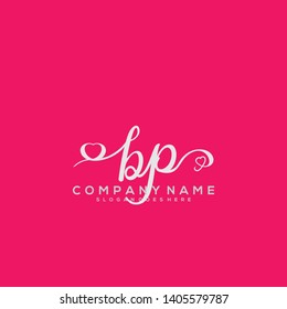 BP Initial handwriting logo vector