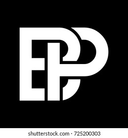 BP initial letter logo design template vector