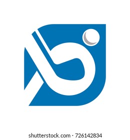 bp initial letter logo design template vector for golf company