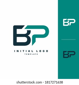 vector de plantilla de logotipo de letra inicial de BP