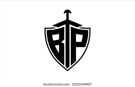 BP initial letter shield icon gaming logo design vector. batman, sports logo, monogram, shield, war game, symbol, playing logo, abstract, fighting, typography, icon, minimal, premier league, club logo