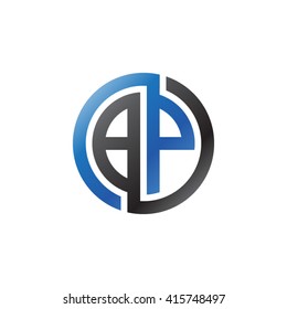 BP initial letters linked circle logo blue black