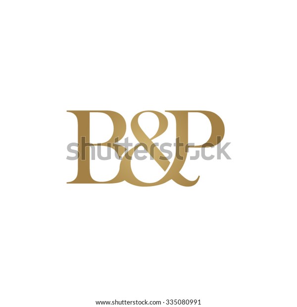 Bp Initial Logo Ampersand Monogram Golden Stock Vector (Royalty Free ...