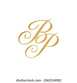 BP initial logo design vektor stock