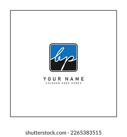 BP Initial Logo in Signature Style for Photography and Fashion Business - Hand Drawn Signature Logo Vector
