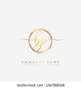 BP Initial luxury handwriting logo vector