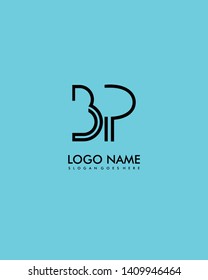 BP Initial minimalist modern abstract logo