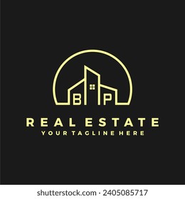 BP initials homes modern building company logo vector.eps