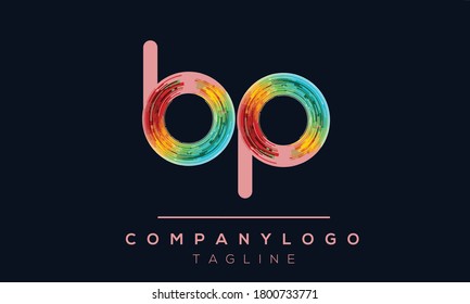 BP initialisiert Monogramm Buchstaben Textalphabet Logo-Design