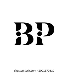 BP Letter Initial monogram logo design, wedding, fashion, make up logo template