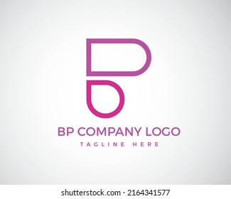 Bp Letter Letter Logo Bp Logo Stock Vector (Royalty Free) 2164341577