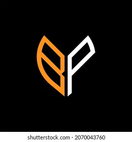 BP letter logo creative design. BP unique design
