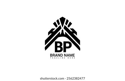 BP letter logo design with a circle shape BP Logo design with unique and simple design.