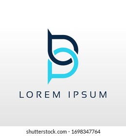 Elementos de plantilla de icono de diseño del logotipo de BP Letter - signo vectorial