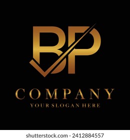 BP Letter Logo Design Template Vector. Creative initials letter BP logo concept.