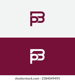 BP letter logo design vector illustration template, BP Letter logo design icon template elements - vector sign.
