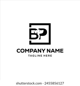 BP Letter Pet Logo Design. Dog Logo Symbol Vector Template. design inspiration, vector