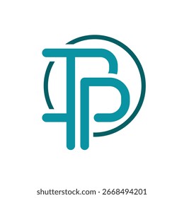 bp letters abstract logo modern style