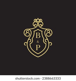 Vintage-Logo der BP-Linie in erstklassigem professionellem Design, das gut auf allen Printmedien drucken kann