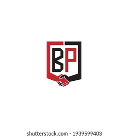 bp logo hand deal  design vector icon