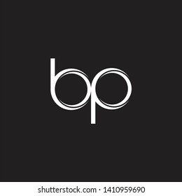 bp logo Initial Letter Split Lowercase Monogram Logo Black Background