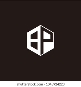 BP Logo Initial Monogram Negative Space Designs Templete