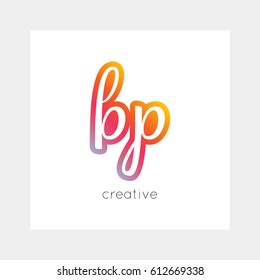 BP logo, vector. Useful as branding symbol, app icon, alphabet element, clip-art.