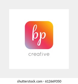 BP logo, vector. Useful as branding symbol, app icon, alphabet element, clip-art.
