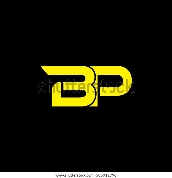 Bp Logo Vector Yellow On Black Stock Vector Royalty Free 505911790