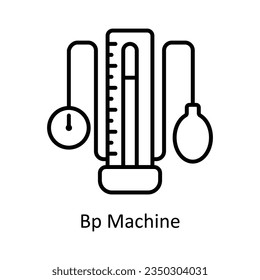 Ilustración de diseño de icono de contorno de equipo Bp. Símbolo de farmacia sobre fondo blanco Archivo EPS 10