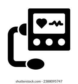 Icono De Glifo De Vector De Máquina BP Para Uso Personal Y Comercial.
