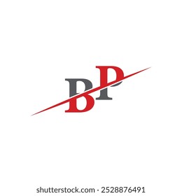 BP Minimalist Logo with Dynamic Diagonal Line