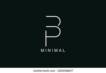 BP or PB Abstract initial monogram letter alphabet logo