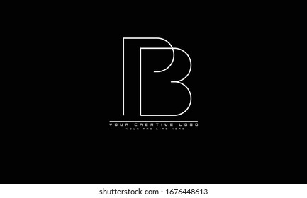 BP PB abstract vector logo monogram template