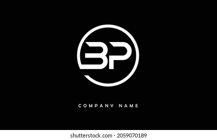 Monograma con el logotipo de las letras BP, PB Alphabets