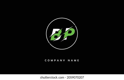 Monograma con el logotipo de las letras BP, PB Alphabets