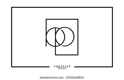 BP, PB, B, P, letras Abstractas Logo Monograma