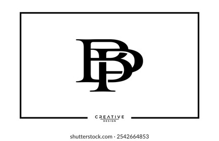 BP, PB, B, P, Abstract Letters Logo Monogram