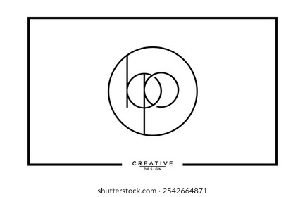 BP, PB, B, P, Abstrakte Buchstaben Logo-Monogramm