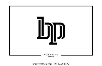 BP, PB, B, P, Abstract Letters Logo Monogram